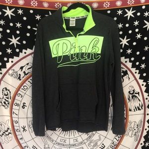 Dark Grey and Neon Green VS PINK Quarter Zip